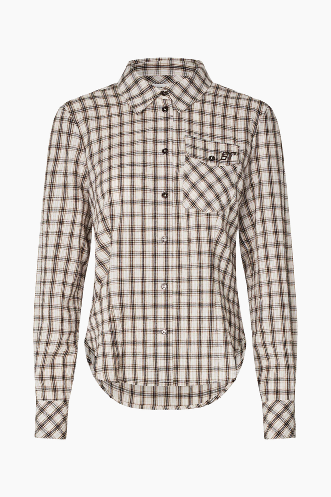 Mena Shirt - Creme Mini Check - Baum und Pferdgarten