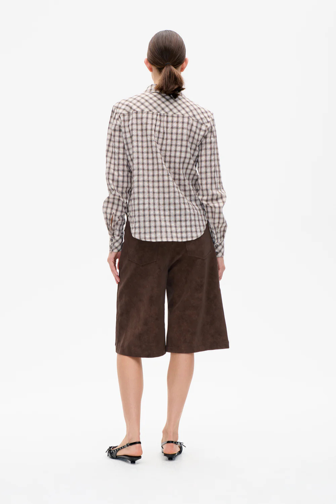 Mena Shirt - Creme Mini Check - Baum und Pferdgarten