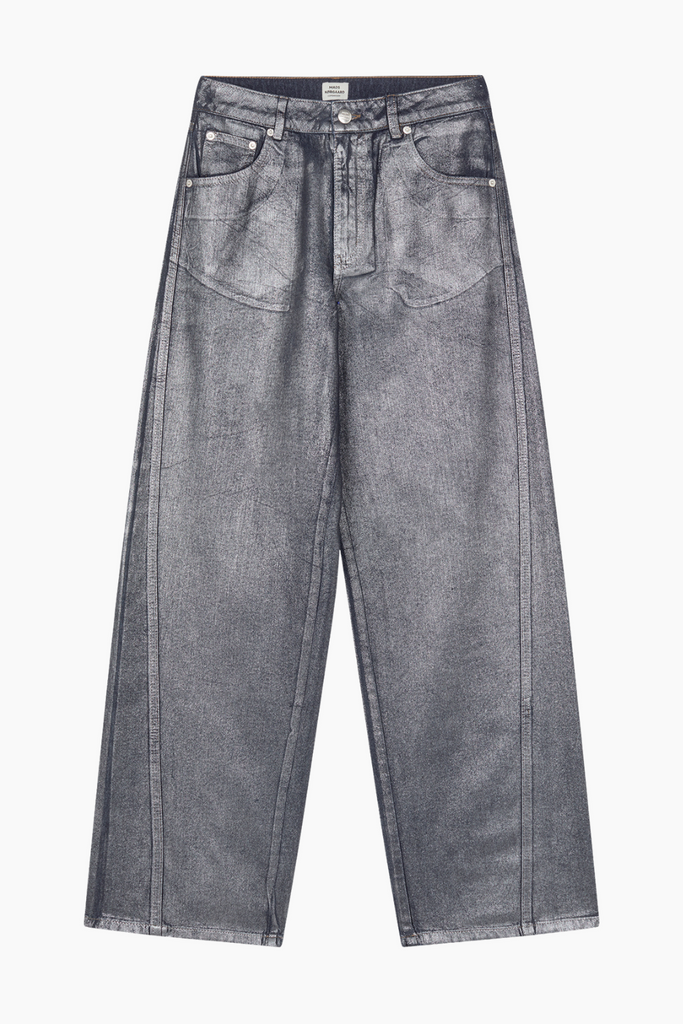 Metallic Denim Christel Jeans - Vintage Blue/Gun Metal - Mads Nørgaard