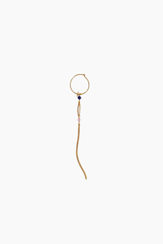 Miss Paris Hoop Earring With Long Chain - Montmartre - Stine A