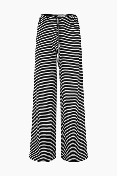 NPS Nova Pants Stripes - Black/Ecru - Nørgaard på Strøget