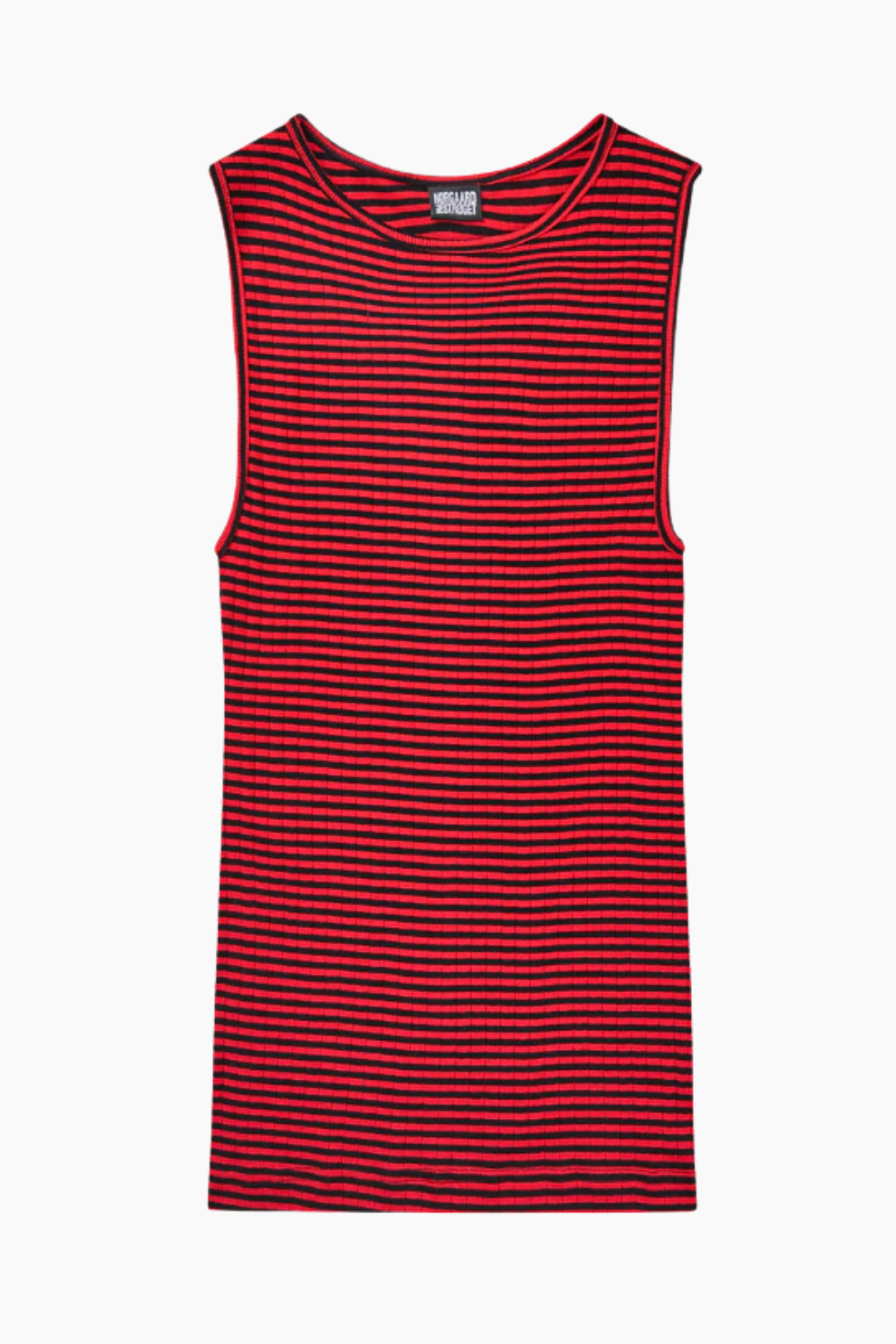NPS Tank Top Fine Stripe - Black/Red - Nørgaard på Strøget