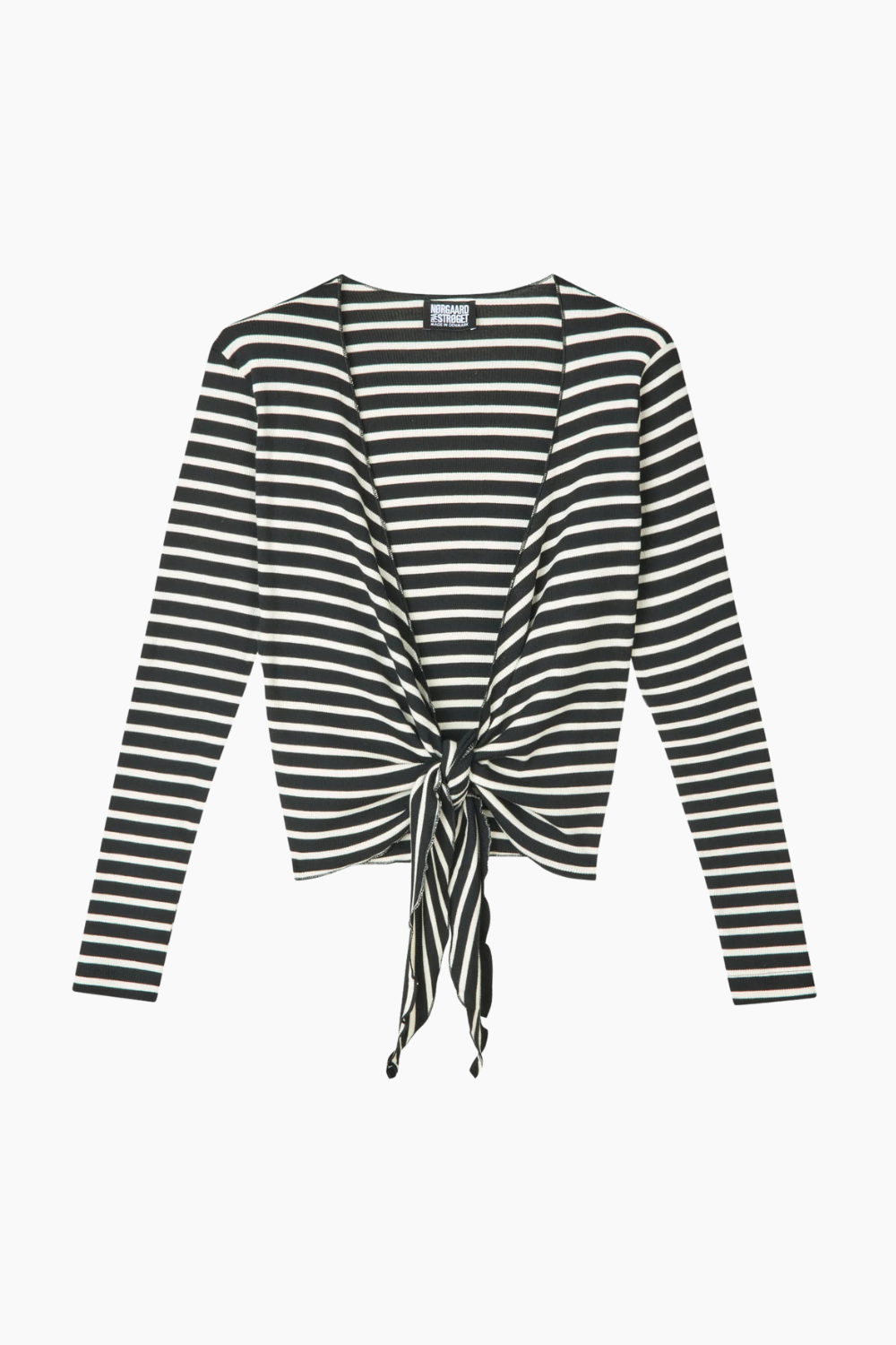 NPS Wrap Top NPS Stripe - Black/Ecru - Nørgaard på Strøget