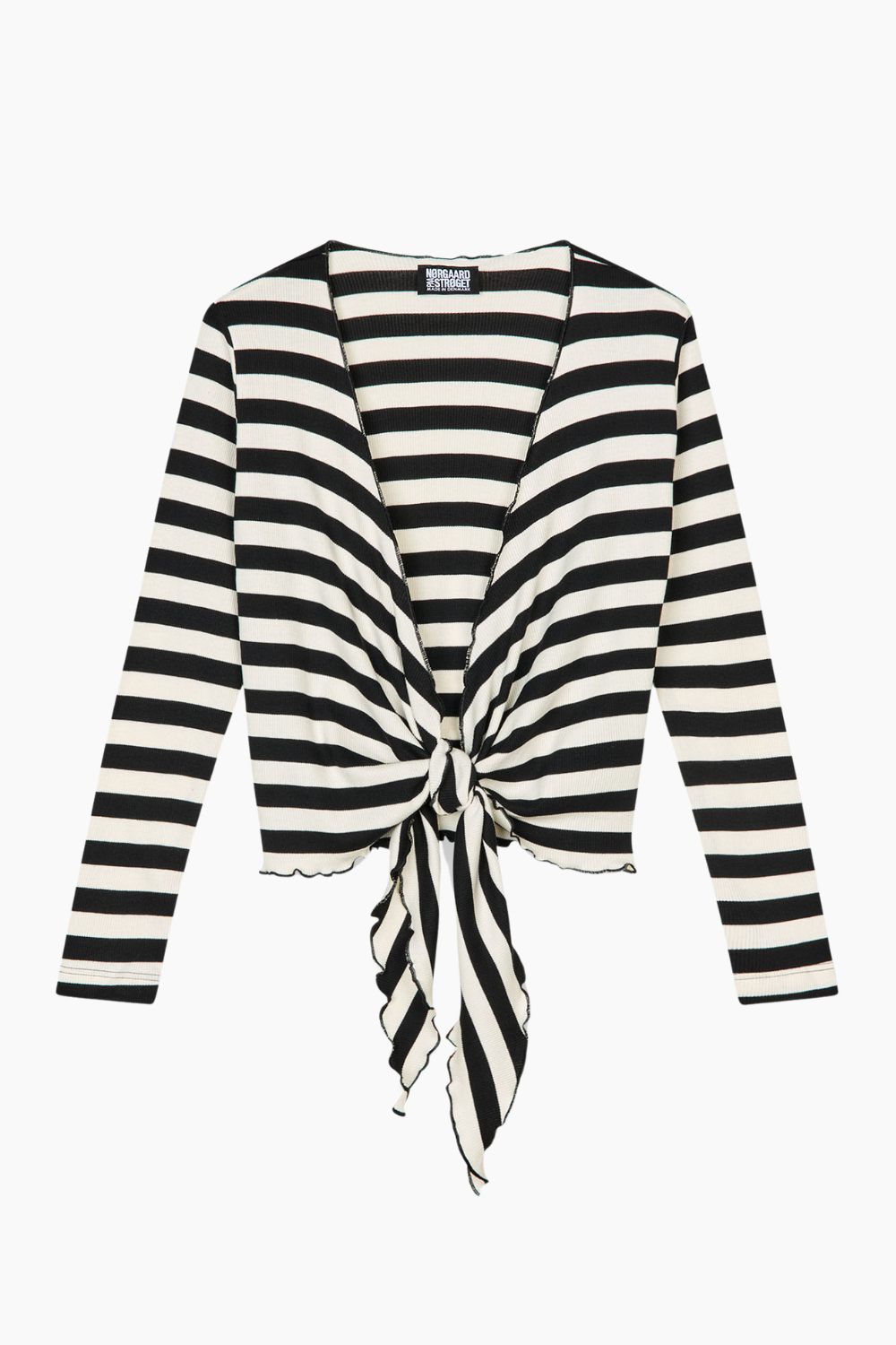 NPS Wrap Top Stripe - Black/Ecru - Nørgaard på Strøget