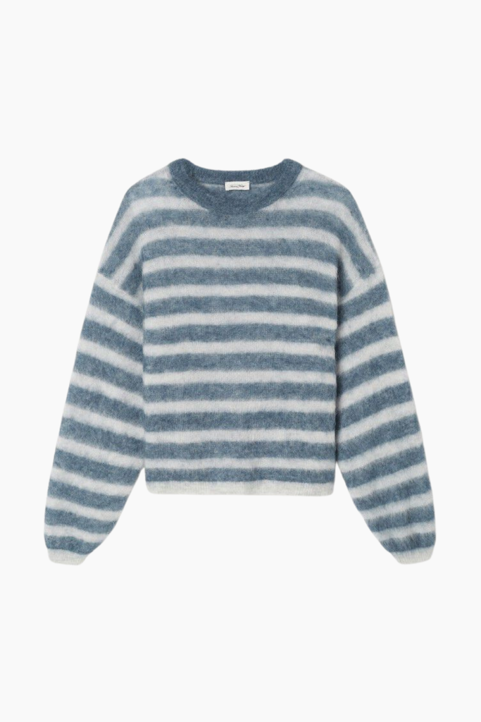 Nenybay Women's Jumper - Polar Melange Striped Tornado Melange - American Vintage