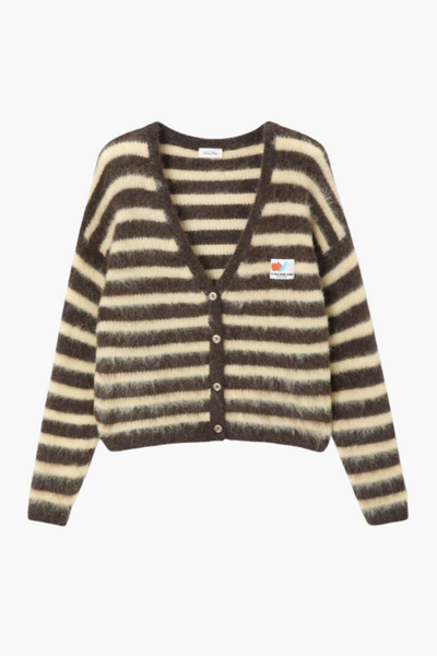 Nenybay Cardigan - Striped Soya Root - American Vintage