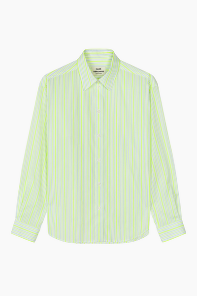 Neon Yarn Crelly Shirt - Love Bird Stripe - Mads Nørgaard
