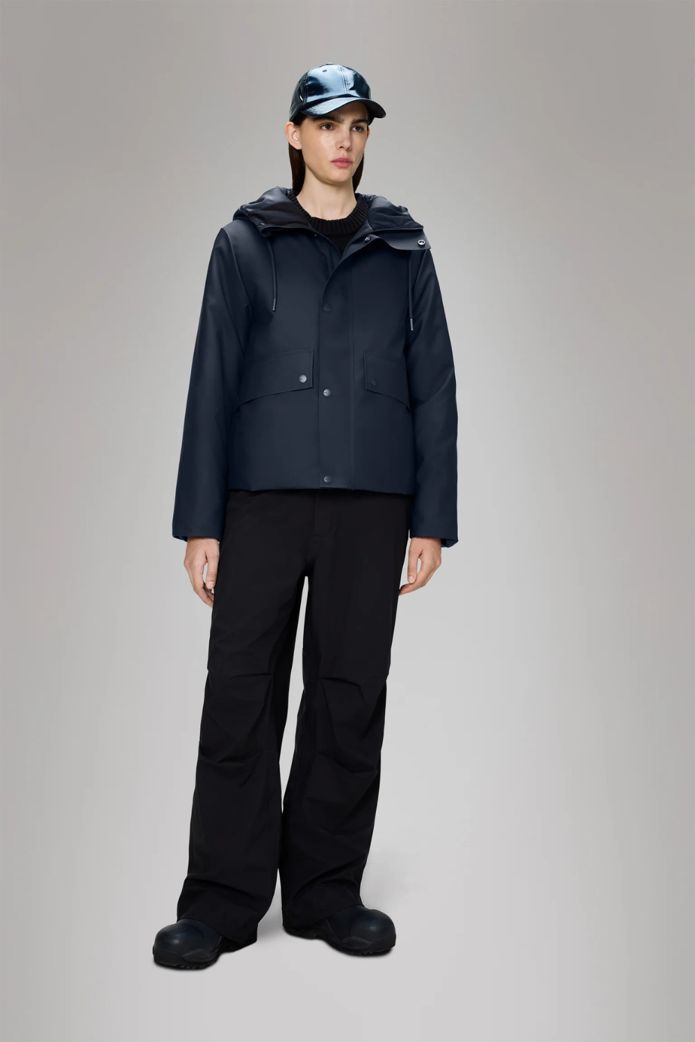 Nome Short W Parka W3T3 - Navy - Rains-2