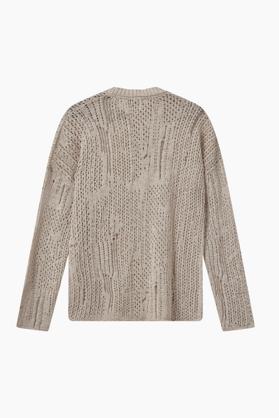 Nutto Crewneck Top - Creamy Grey - H2O Fagerholt-1