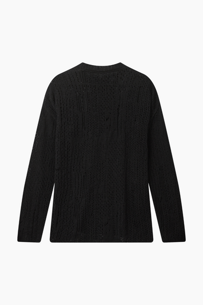 Nutto Crewneck Top - Deep Black - H2O Fagerholt-1