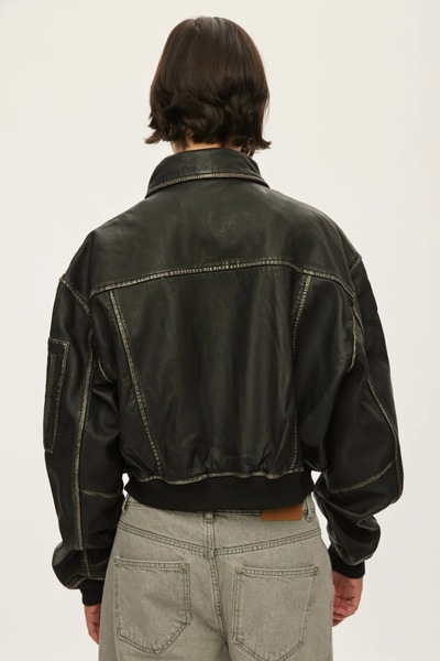 OSRocker Leather Bomber - Dark Oak - Oval Square