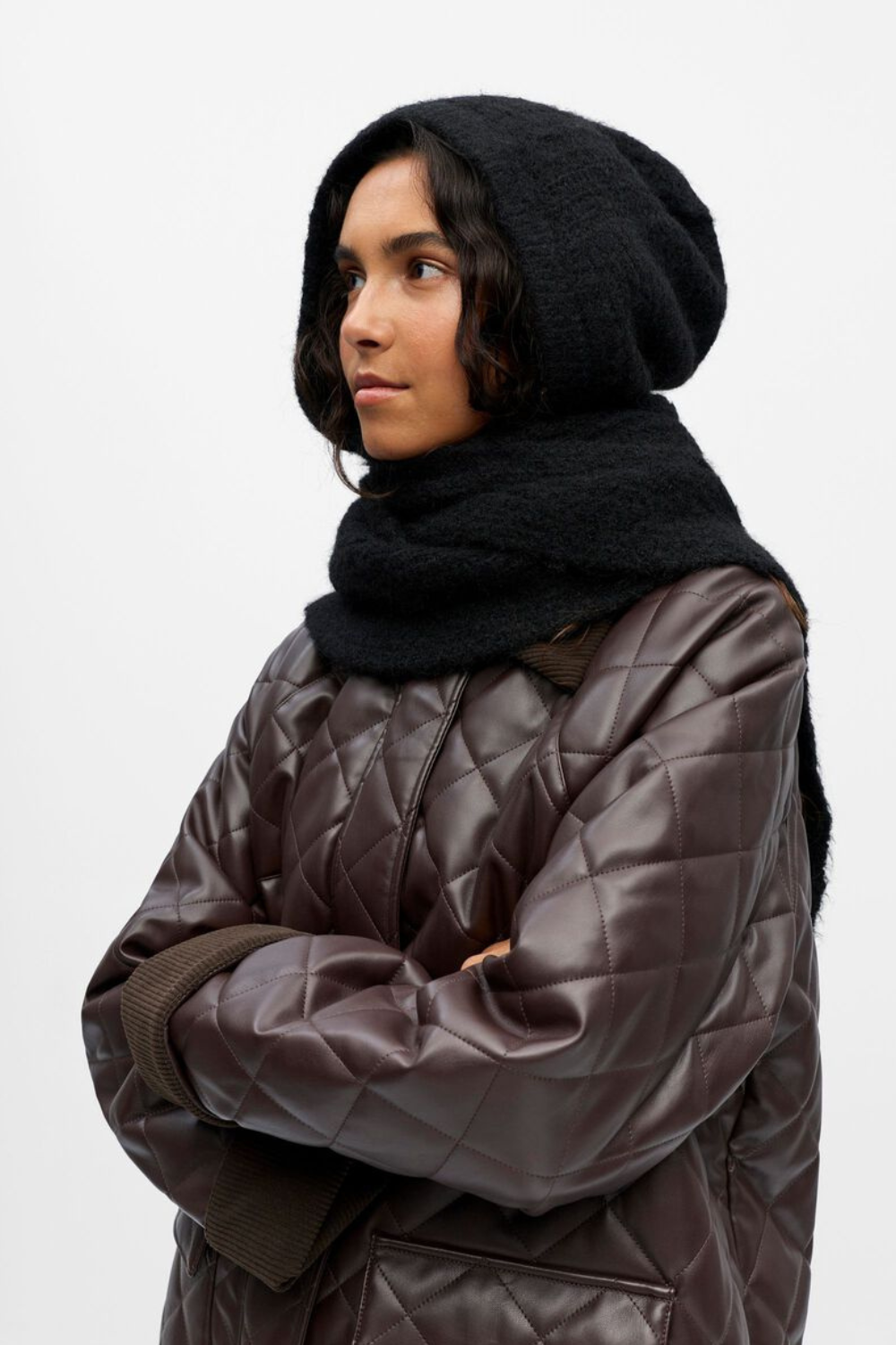 Objmilu Scarf Knit Balaclava Rep - Black - Object