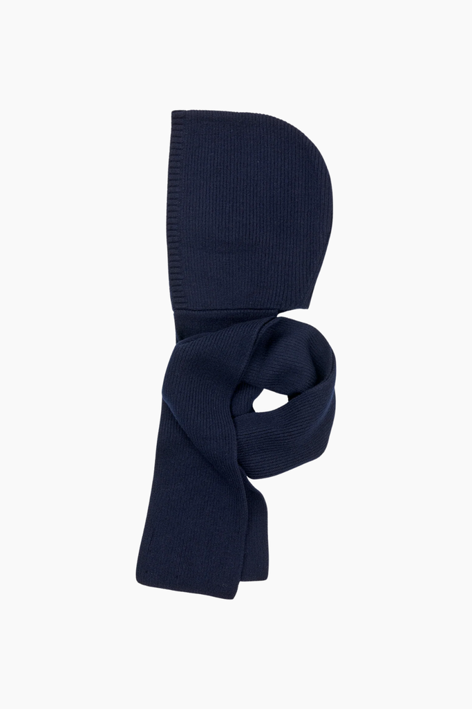One Wool Freja Hooded Scarf - Sky Captain - Mads Nørgaard