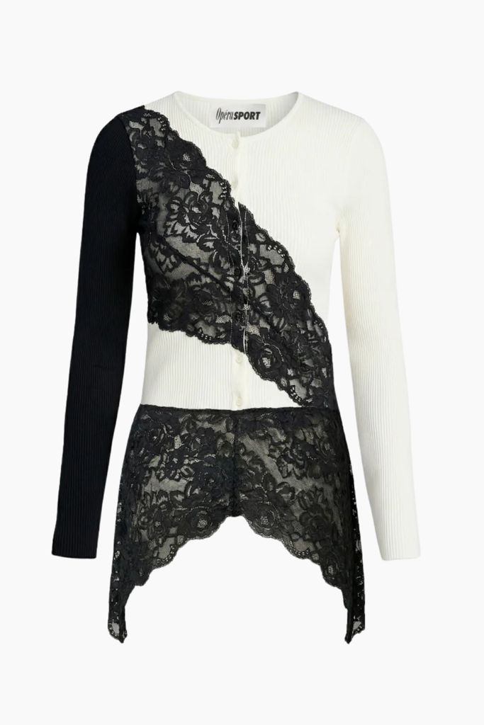 Assunta Seamless Top - Pristine/Black - OpéraSPORT