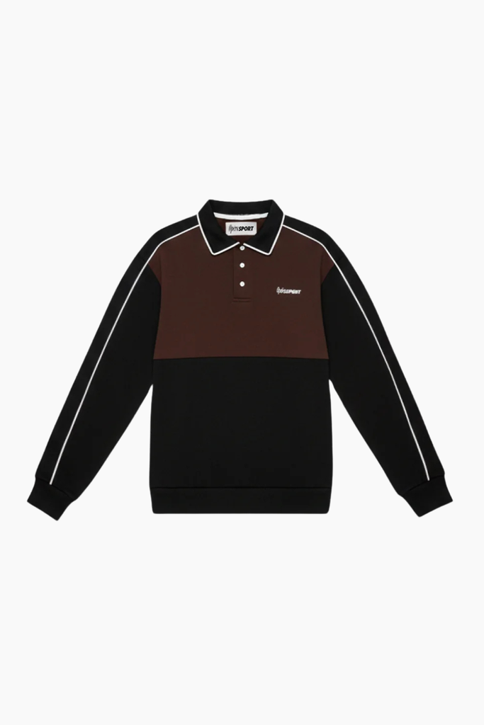 Nico Unisex Polo Sweater - Black/brown - OpéraSPORT