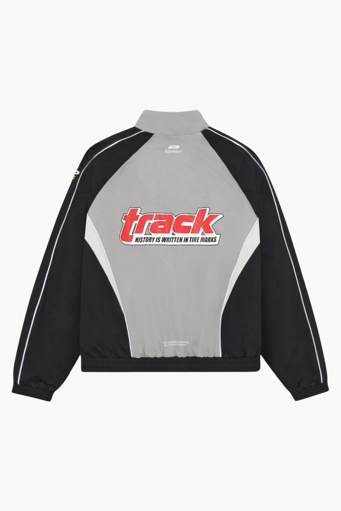 Oversize Track Jacket - Ghost Grey - bareen
