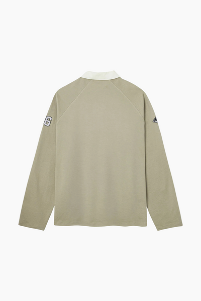 Oversized Polo Long Sleeve - Laurel Oak - bareen
