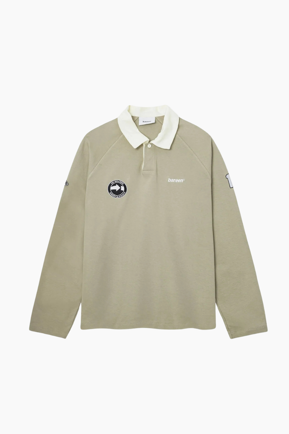 Oversized Polo Long Sleeve - Laurel Oak - bareen