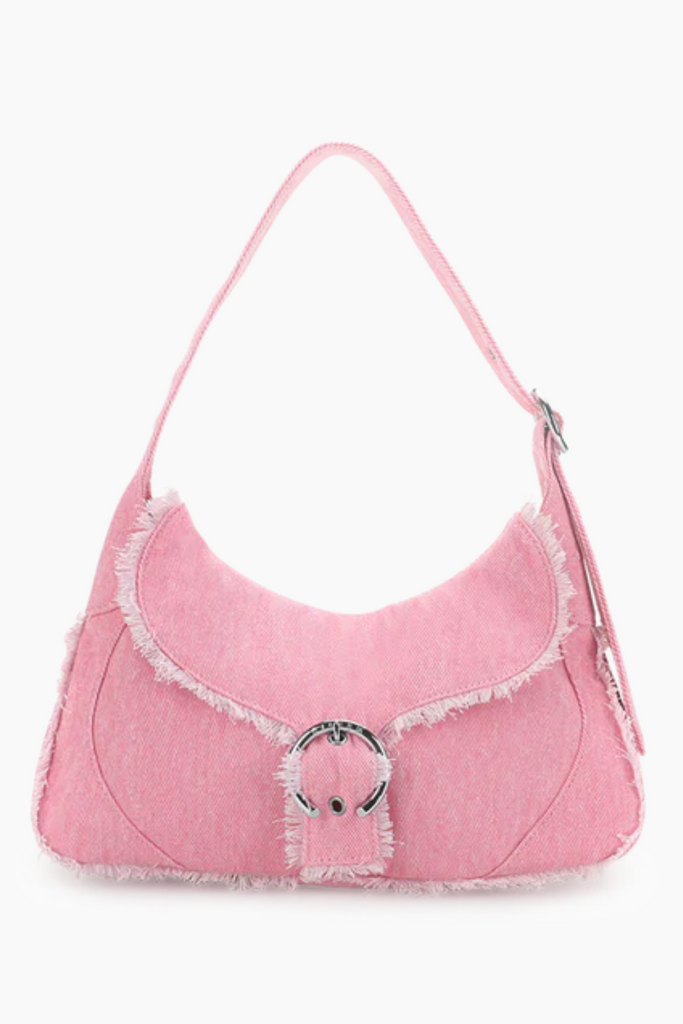 Thea Buckle Shoulder Bag - Flamingo - Silfen Studio