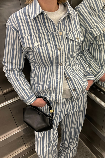 Billie Jacket - Striped Spring Denim - Baum und Pferdgarten