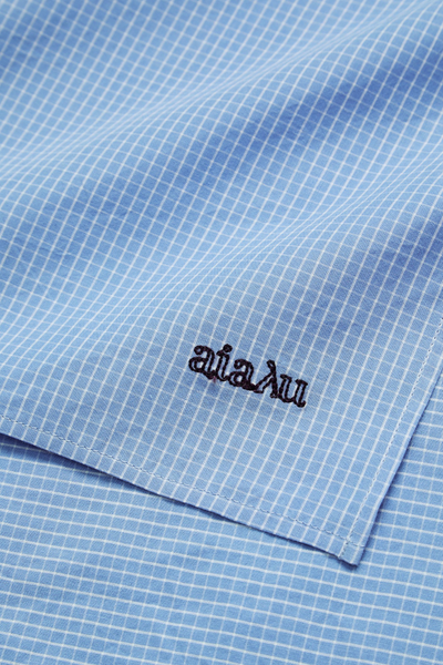 Charlie Scarf Check - Mix Blue - Aiayu