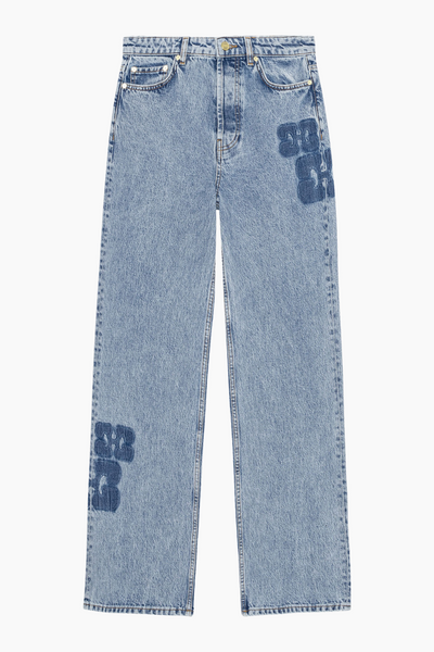 Patch Denim Izey Jeans J1433 - Mid Blue Stone - GANNI