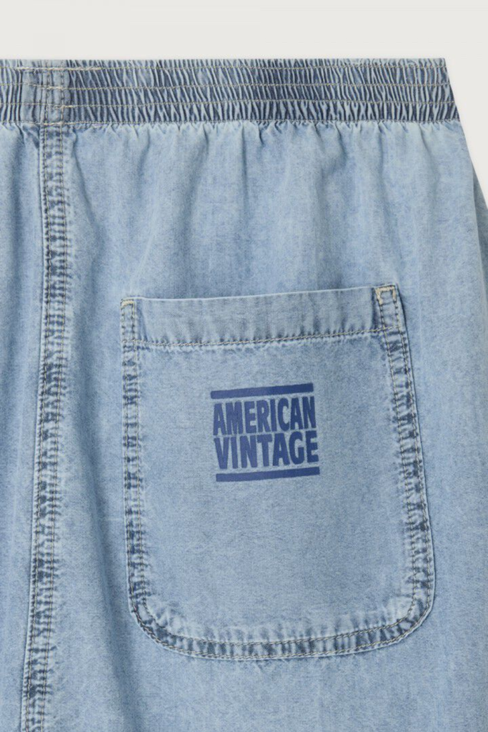Paybou Women's Skirt - Blue Snow - American Vintage