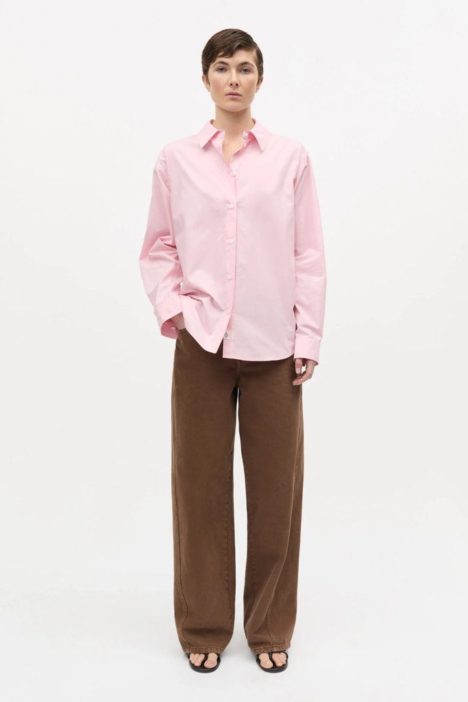 Peach Poplin Shelly Shirt - Pink - Mads Nørgaard