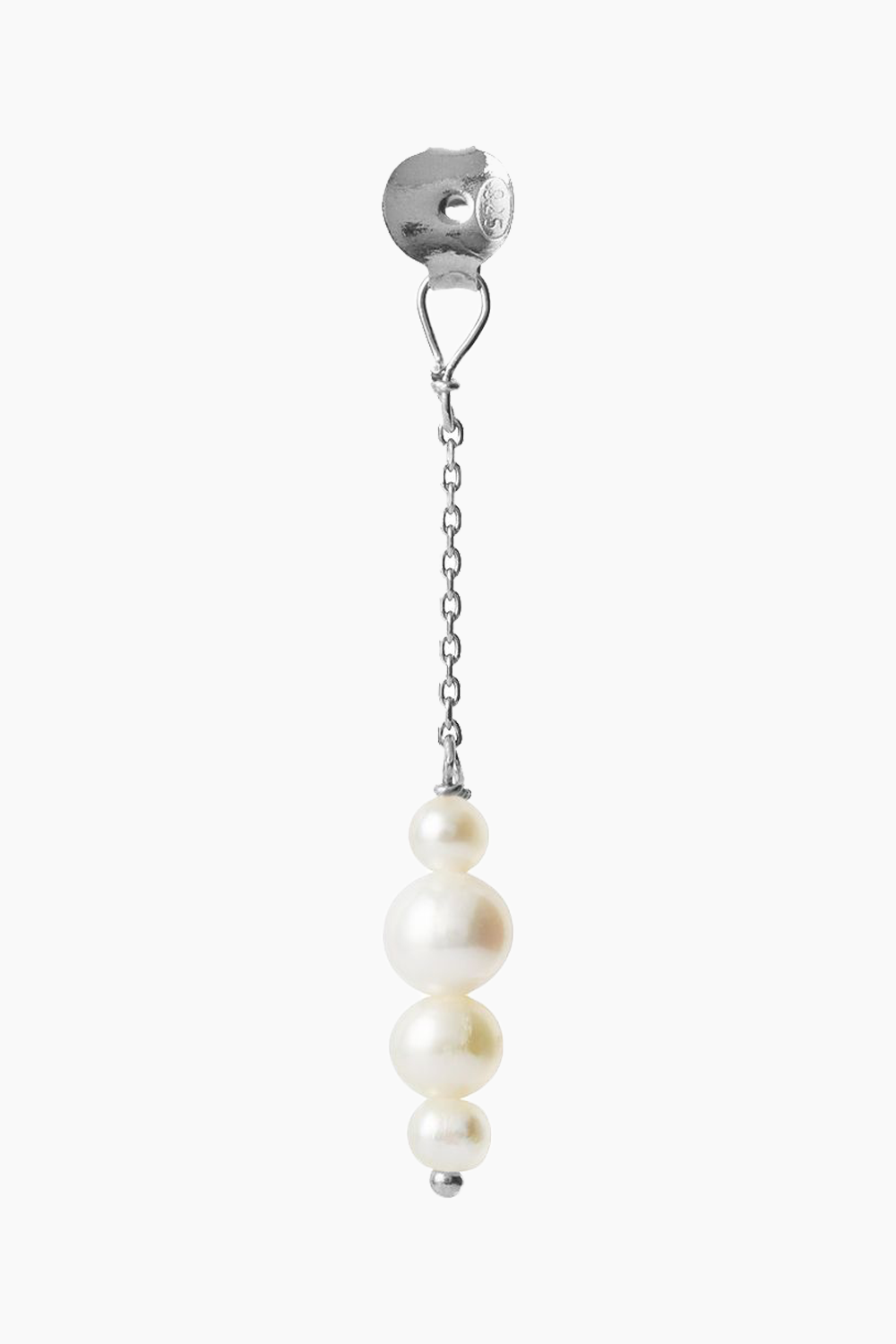 Pearl Berries Behind Ear Earring - Silver - Stine A