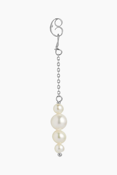 Pearl Berries Behind Ear Earring - Silver - Stine A