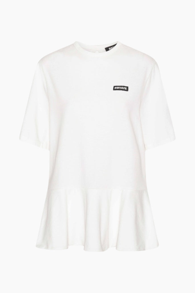 Peplum T-shirt - Bright White - Rotate