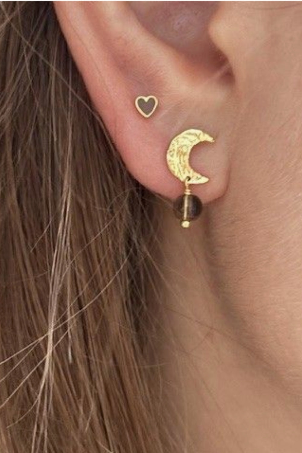 Petit Claire de Lune Earring - Mocha - Stine A