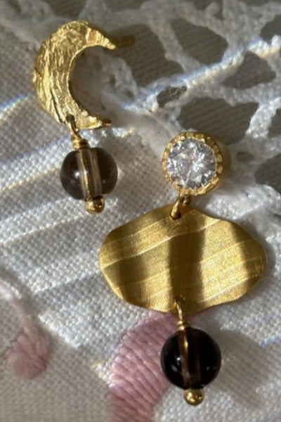 Petit Claire de Lune Earring - Mocha - Stine A