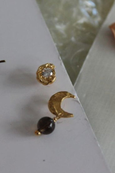 Petit Claire de Lune Earring - Mocha - Stine A