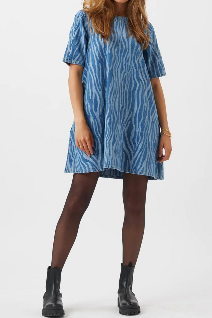 Petrinna Short Dress - Medium Blue - Moves