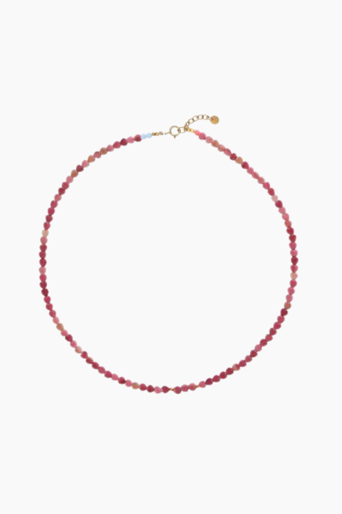 Pink Love Hearts Necklace - Pink - Stine A