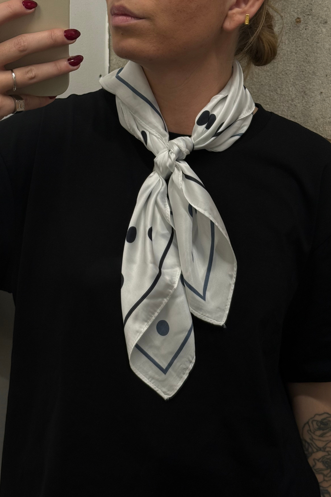 Polka Dot Scarf - Black - Sui Ava
