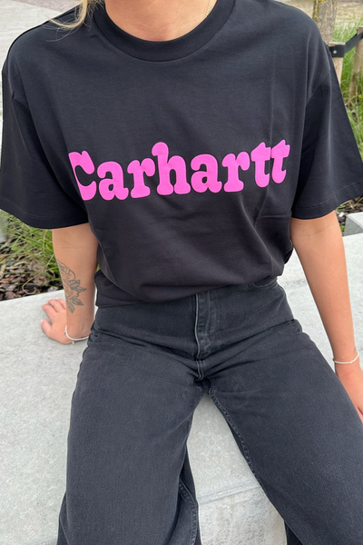W' S/S Bubbles T-shirt - Black/Pink - Carhartt WIP