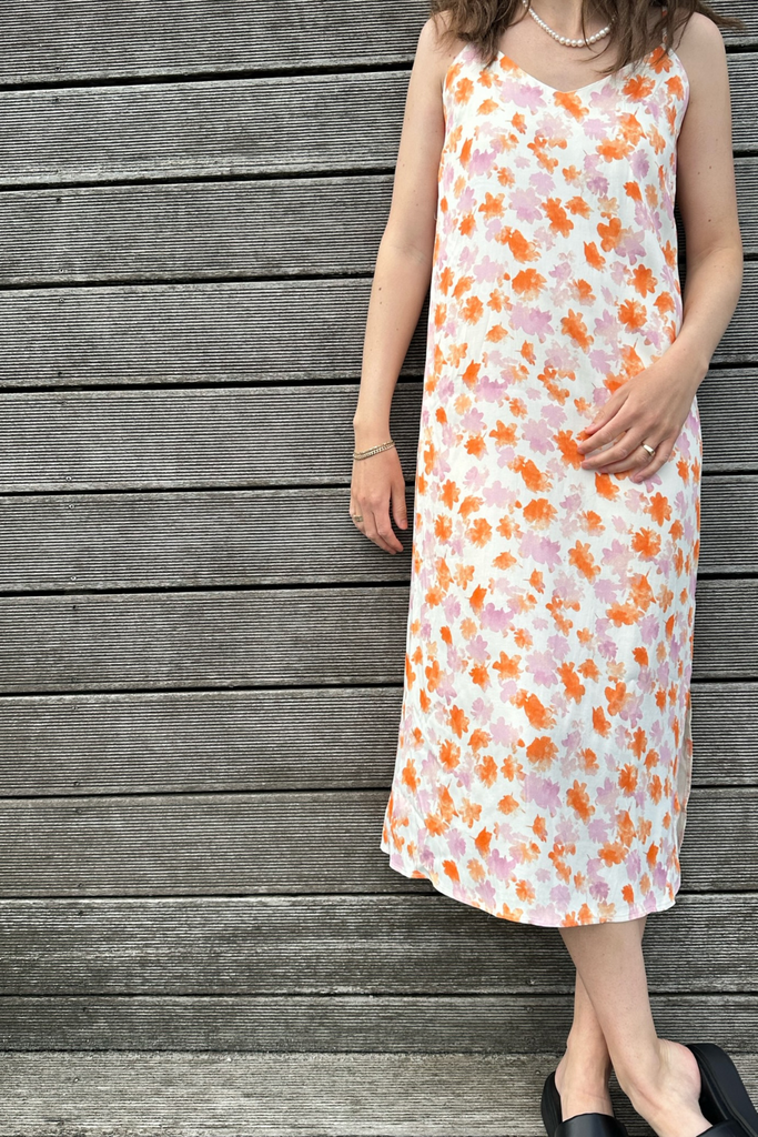Enlima SL Slip Dress - Orange Bloom - Envii