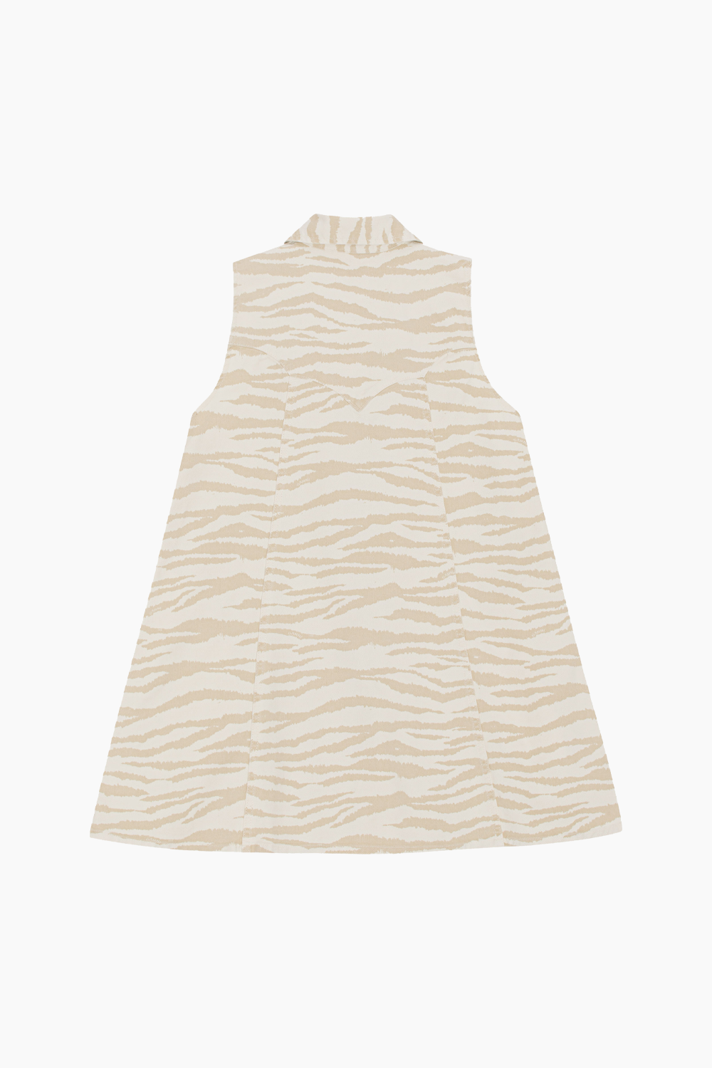 Print Denim Mini Dress J1281 - Pale Khaki - GANNI