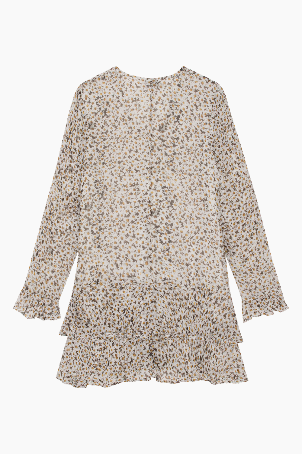 Printed Light Georgette Mini Dress F8174 - Egret - GANNI