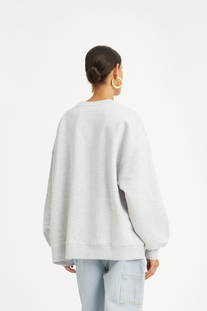Heavy Sweat Crewneck - Light Grey Melange - ROTATE