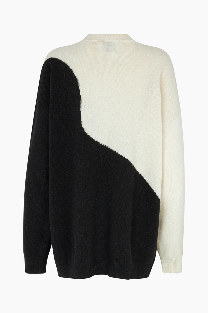 Recy Soft Snit Sandra Sweater - Black/Winter White - Mads Nørgaard