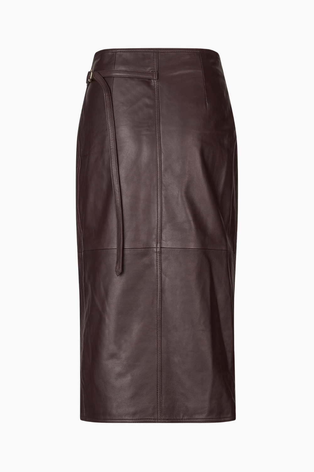 Reflection Leather Skirt - Dark Burgundy - Oval Square-6