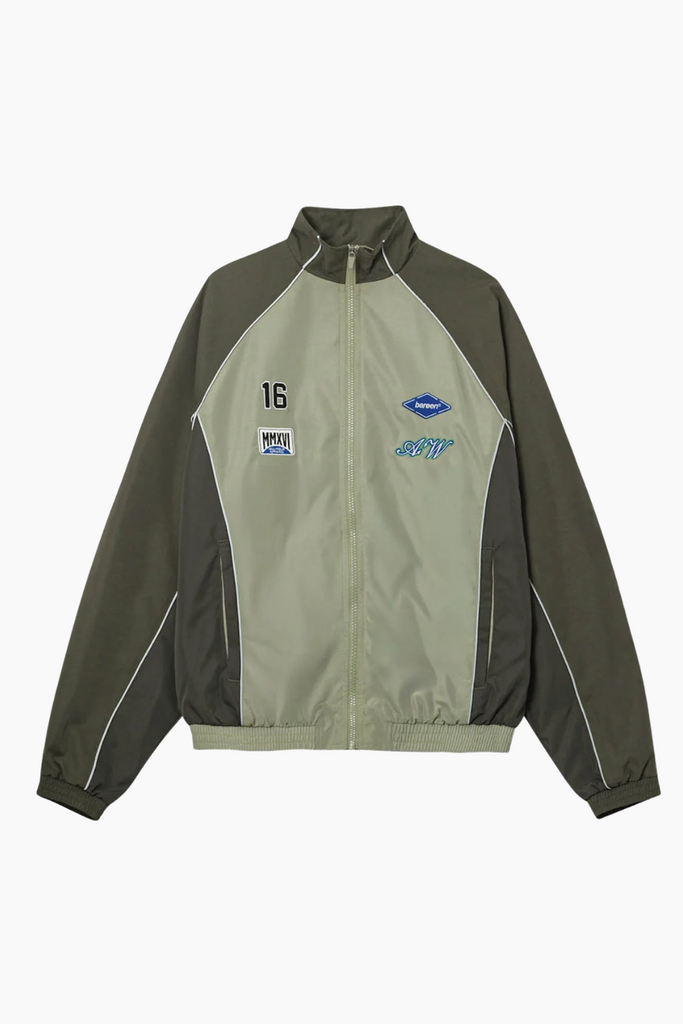 Relaxed Track Jacket Two-Tone - Laurel Oak - bareen