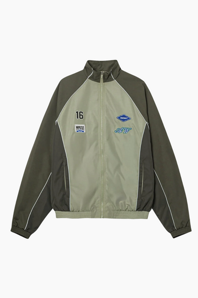 Relaxed Track Jacket Two-Tone - Laurel Oak - bareen
