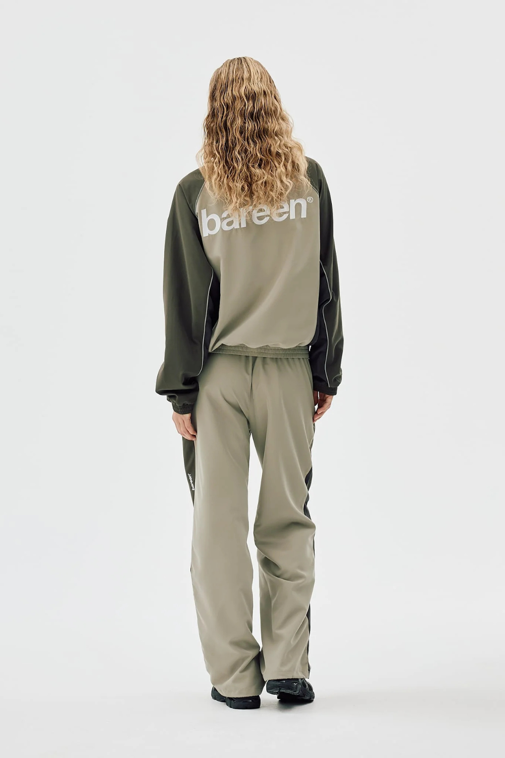 Relaxed Track Pants Two-Tone - Laurel Oak - bareen