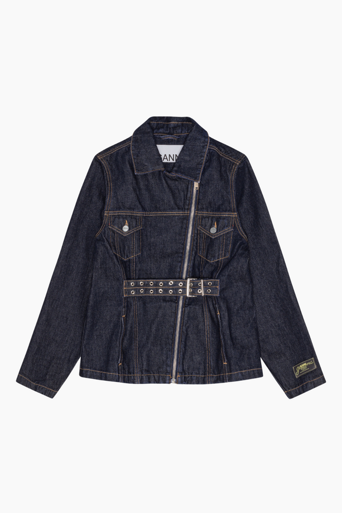 Rinse Denim Jacket J1625 - Rinse Denim - GANNI