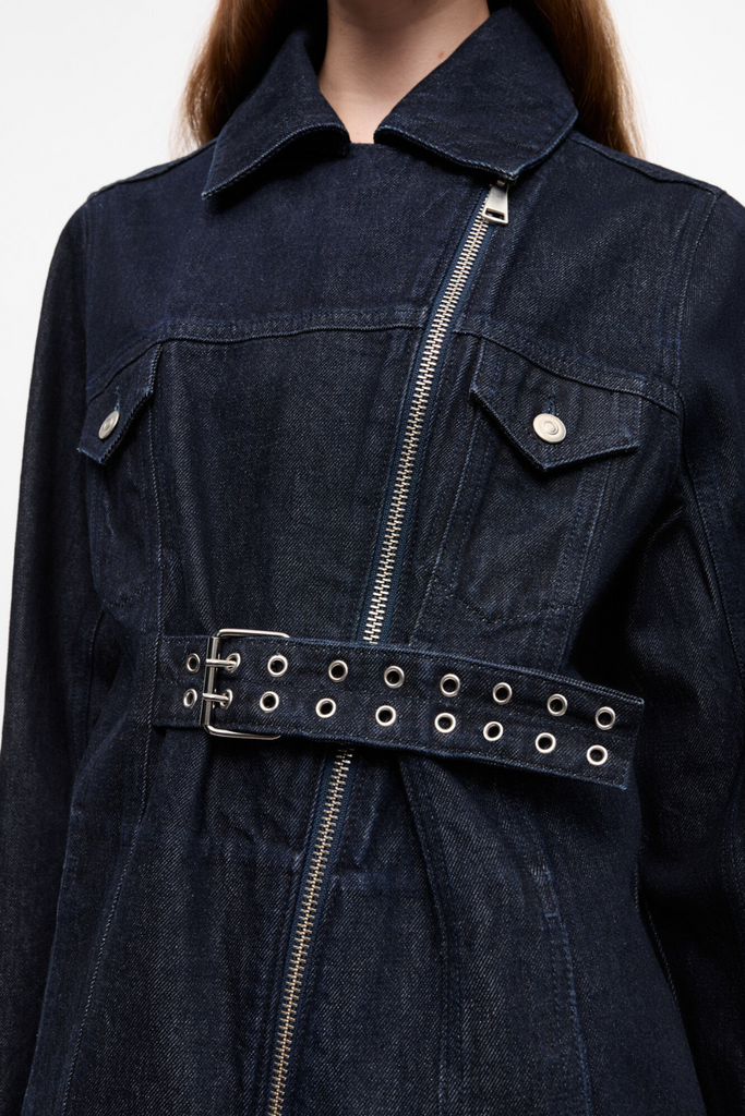 Rinse Denim Jacket J1625 - Rinse Denim - GANNI