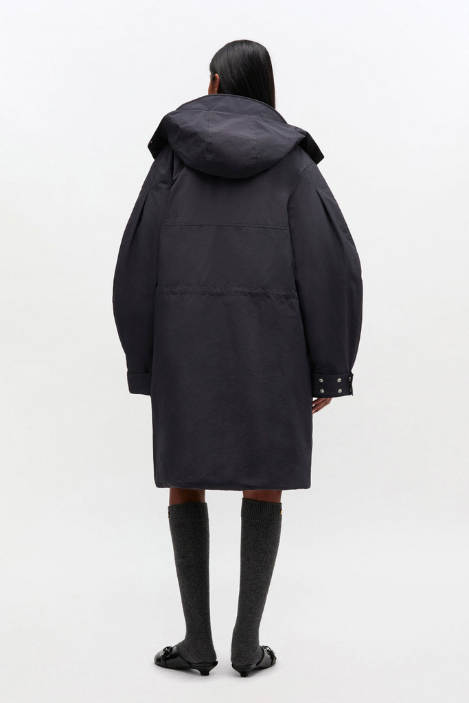 Ripstop Tri-Layer Parka Coat W1012 - Phantom - GANNI